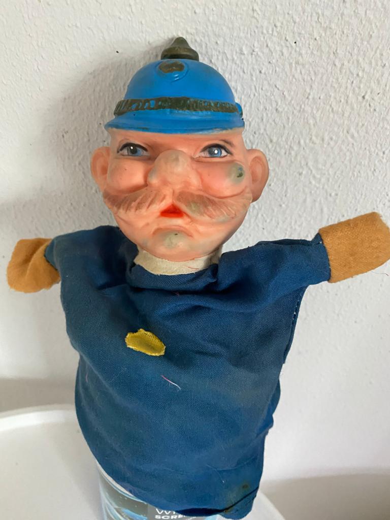 Vintage Poppenkastpop Veldwachter (1900-1950), Antiek en Kunst, Ophalen of Verzenden