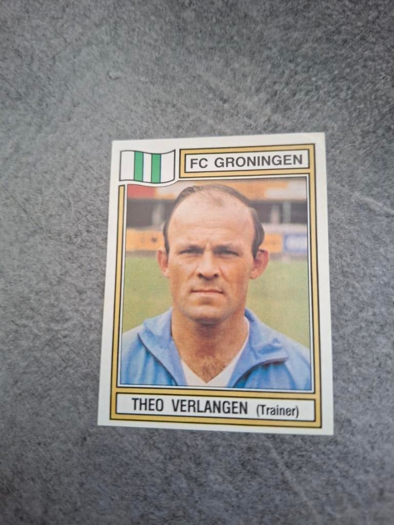 Panini sticker Voetbal 83. Theo Verlangen FC Groningen., Verzenden, Zo goed als nieuw, Sticker