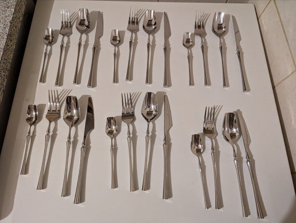 Bestekset 24 delig, Ophalen of Verzenden, Gebruikt, Rvs of Chroom