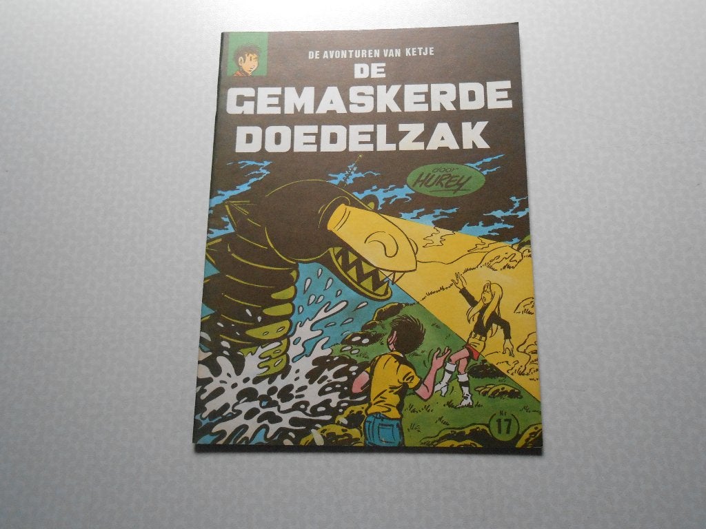 Ketje en co 17 De gemaskerde doedelzak 1971. 1 ste druk., Hurey, Eén stripboek, Ophalen of Verzenden, Zo goed als nieuw