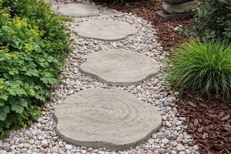 Beton staptegel houtmotief betonnen boomstam, Tuin en Terras, Ophalen, Cuneraweg 266, Overige typen, Nieuw