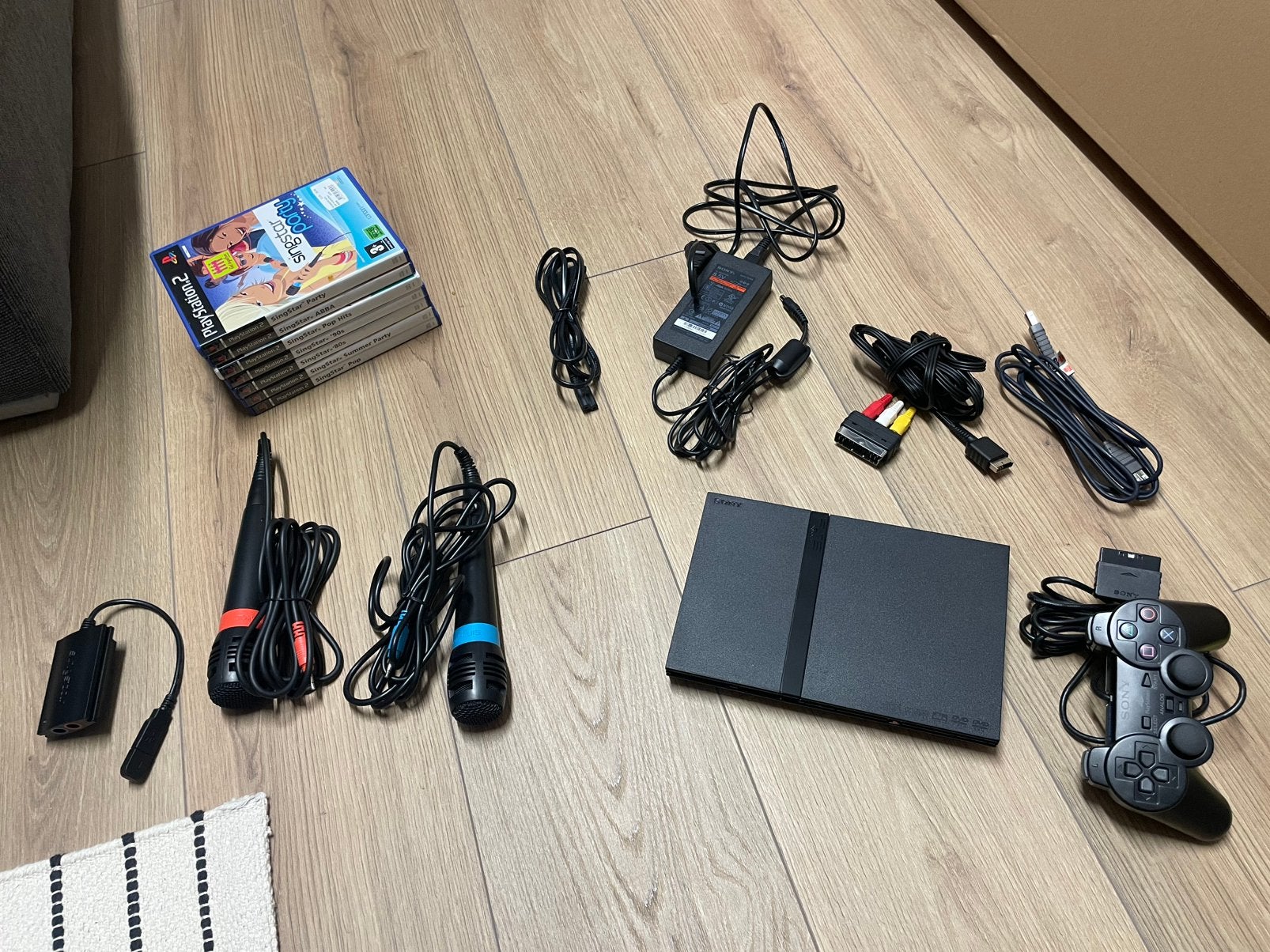 Ps2 + controller en singstar, Ophalen, Niet werkend, Met 1 controller