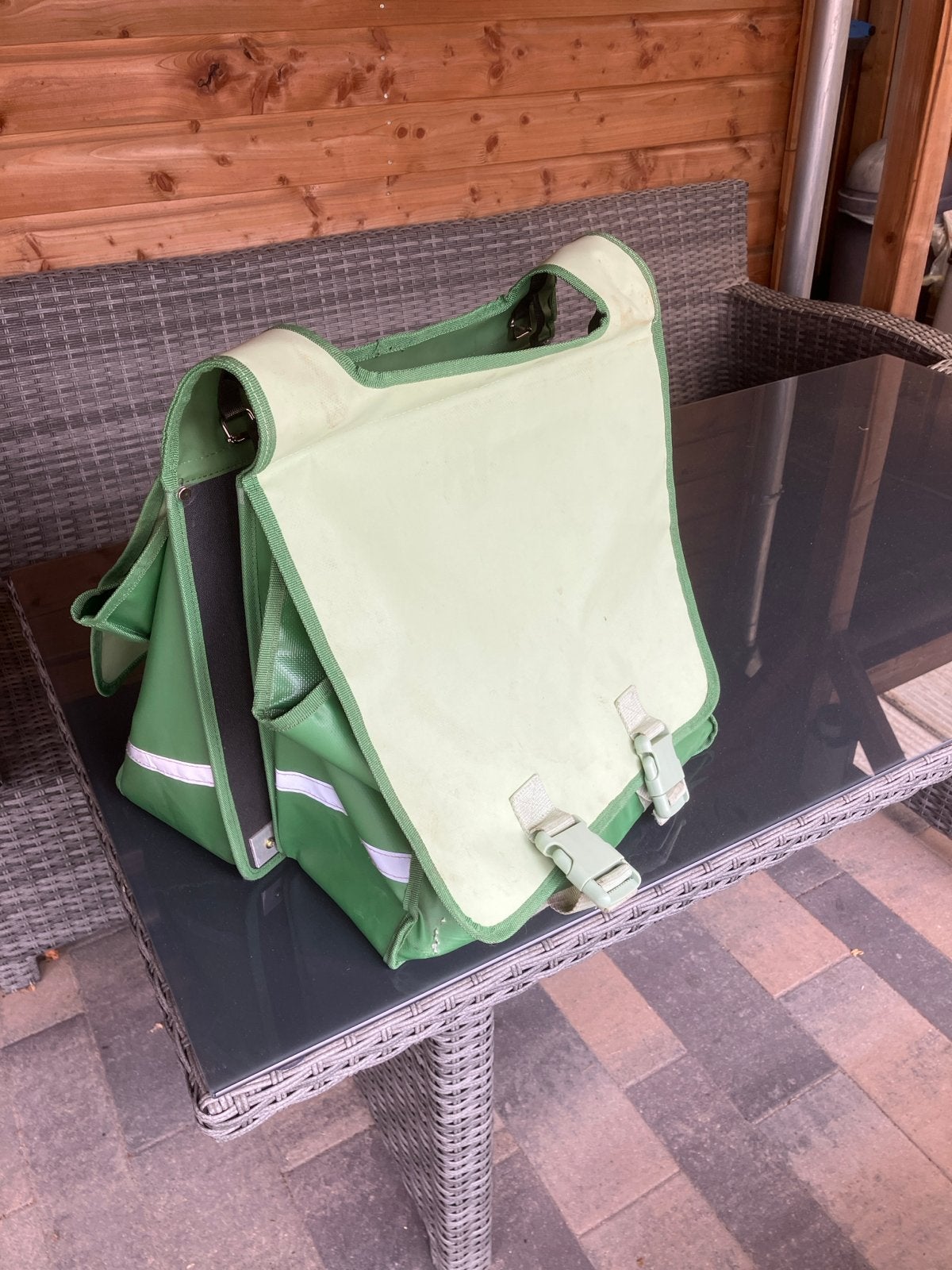Groene fietstas - Ruim en praktisch, Fietsen en Brommers, Fietsaccessoires | Fietstassen, Ophalen, Gebruikt