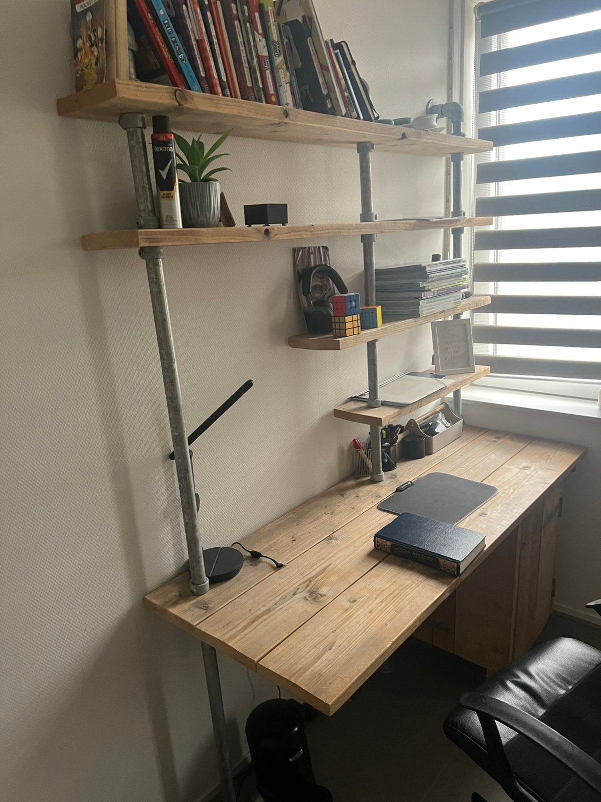 Bureau steigerhout, Huis en Inrichting, Ophalen, Gebruikt