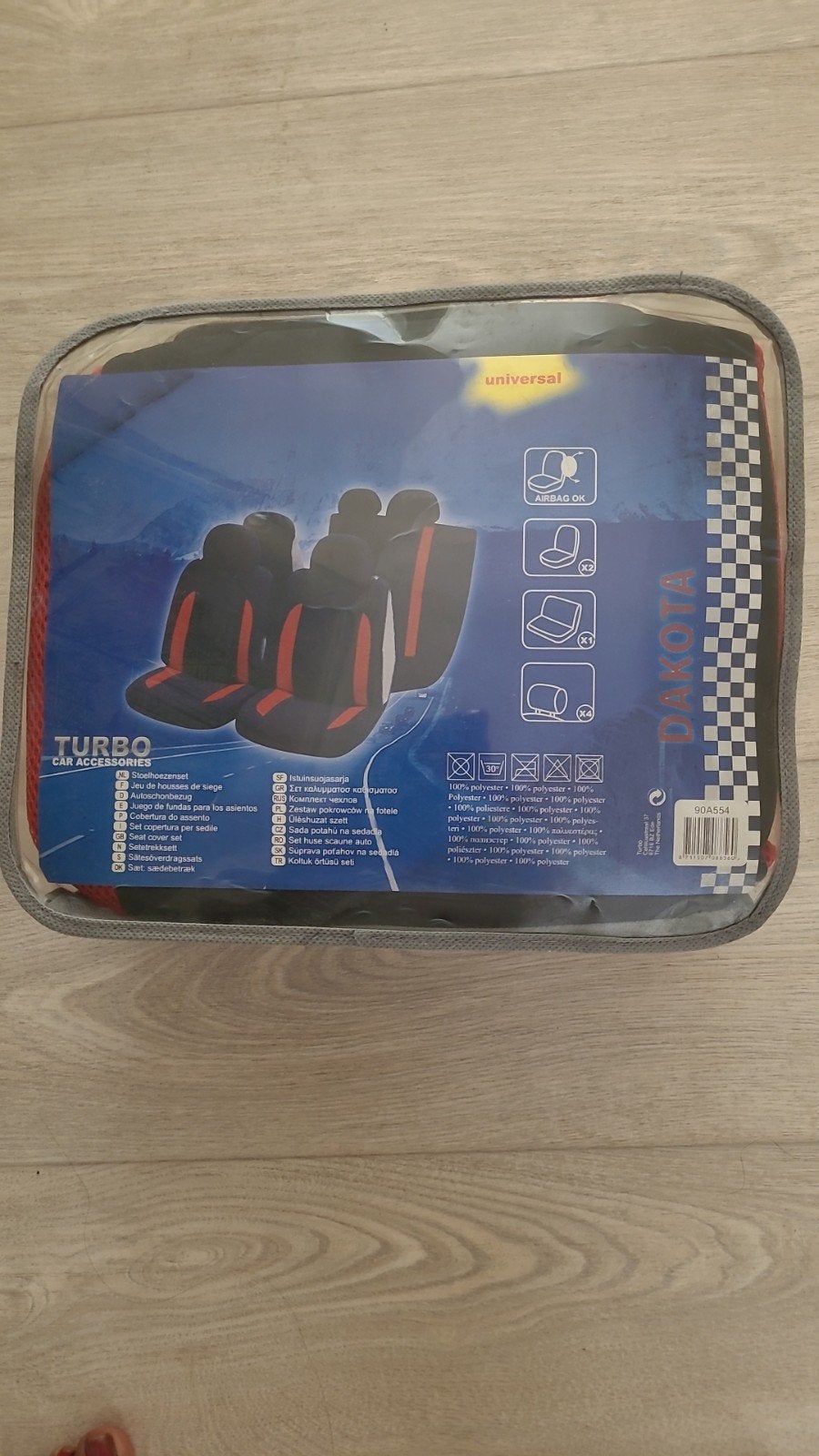 Universele Autostoelhoezen Set - Zwart/Rood (Dakota), Auto diversen, Auto-accessoires, Ophalen