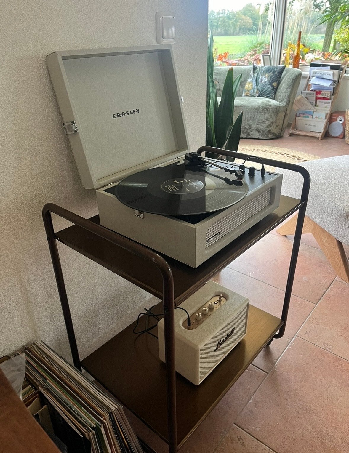 Crosley Platenspeler voyager - Wit, Audio, Tv en Foto, Platenspelers, Ophalen, Zo goed als nieuw, Platenspeler, Overige merken