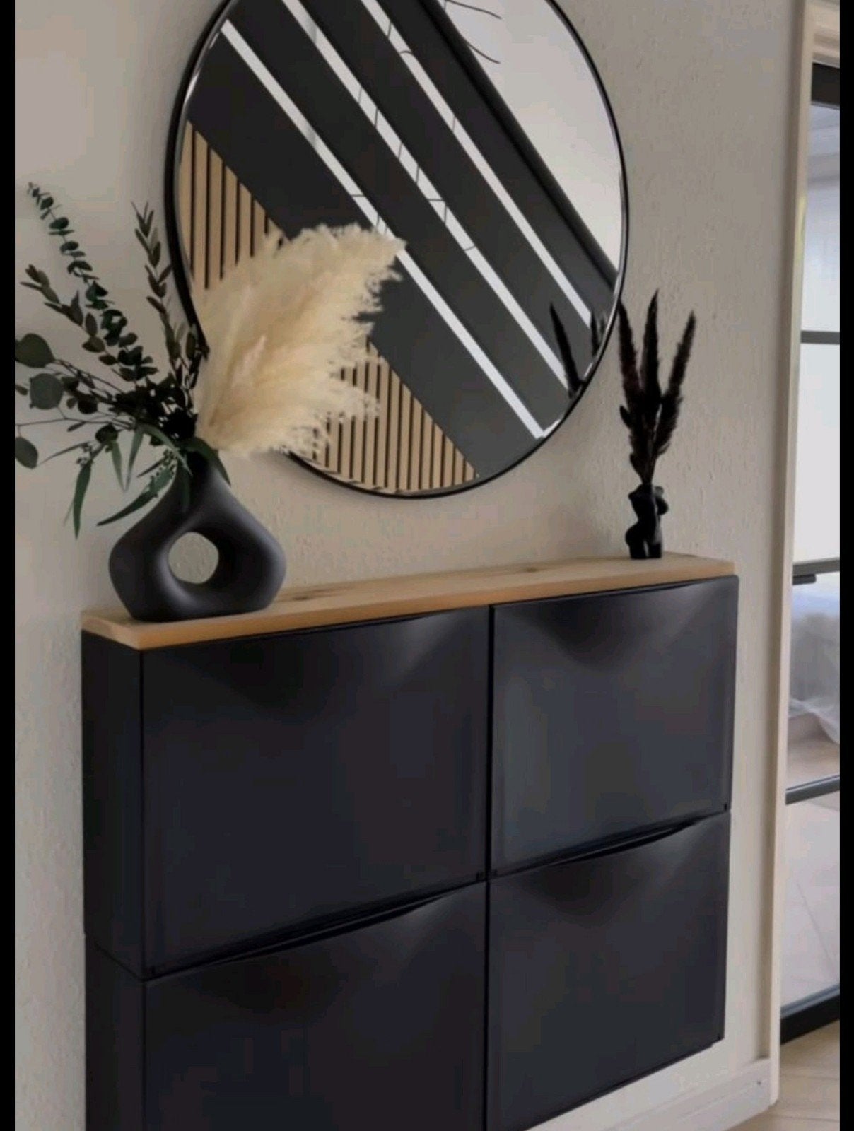 IKEA Trones schoenenkast met eikenhouten blad, Ophalen, Zo goed als nieuw, Modern, Scandinavisch