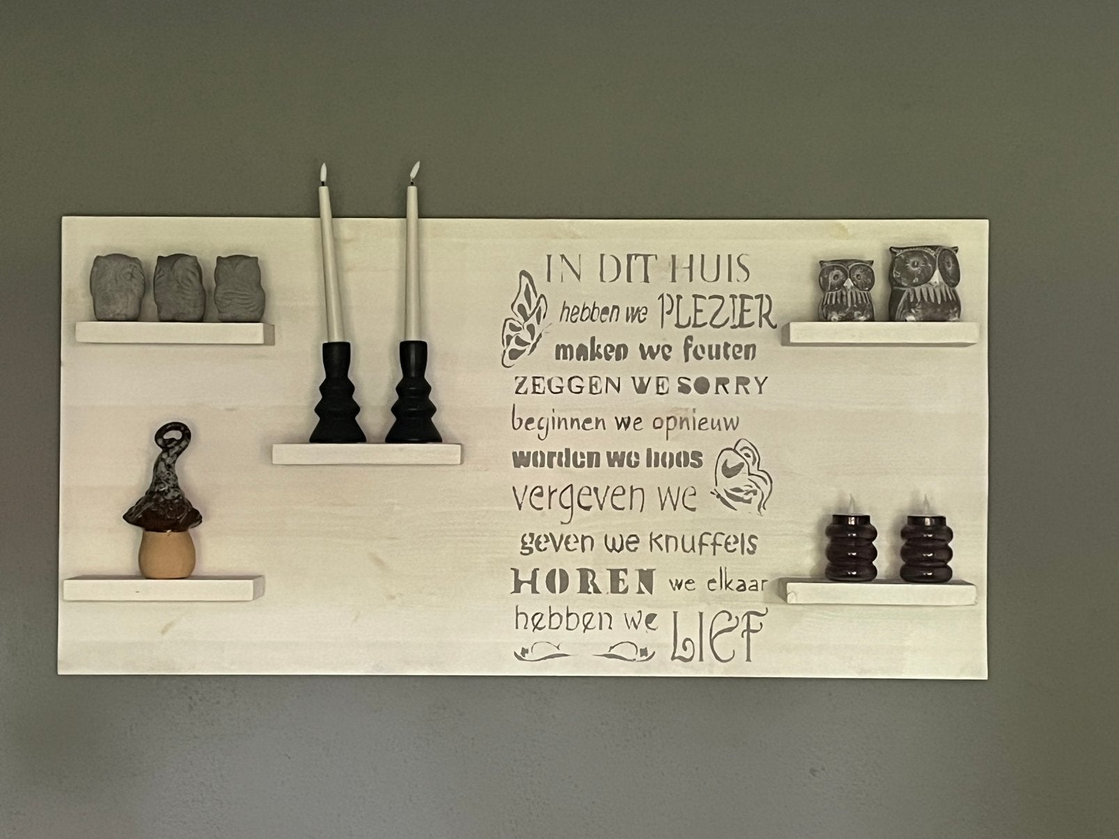 Wandbord met tekst, Ophalen, Zo goed als nieuw
