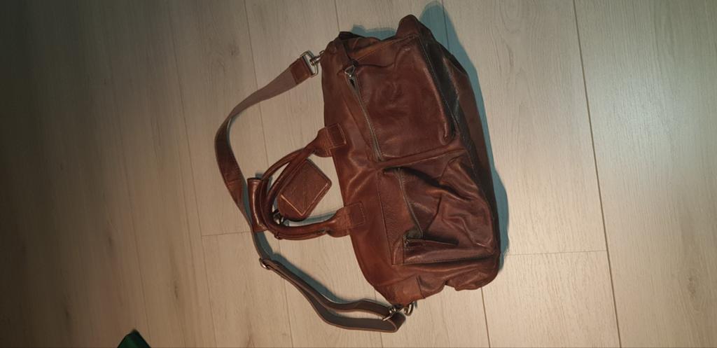 Cowboysbag Laptoptas - Bruin Leer, Ophalen, Zo goed als nieuw, Bruin