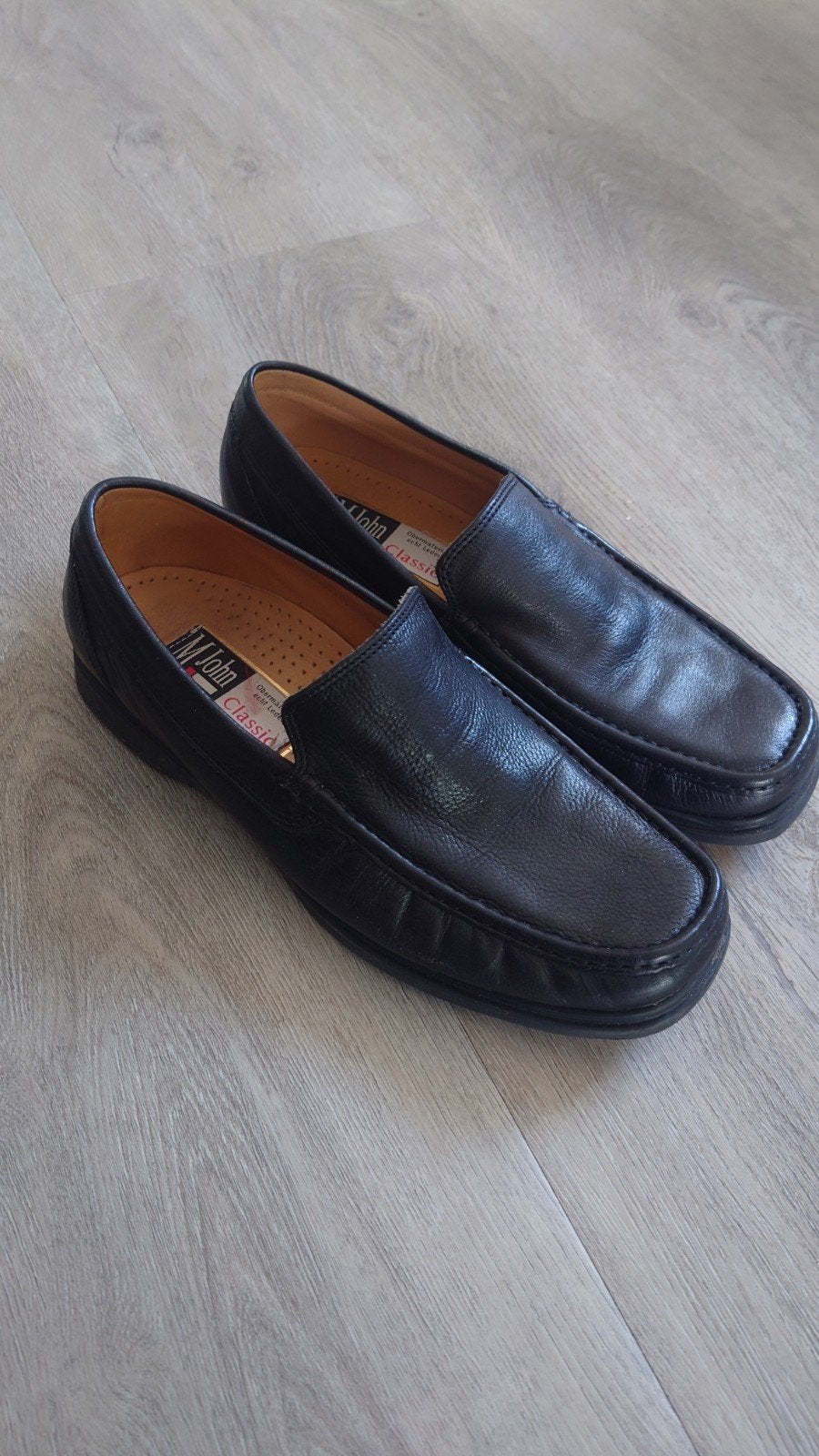 MJohn Classic Leren mocasins instapschoen Maat 44 - Zwart, Ophalen of Verzenden, Zo goed als nieuw, Zwart, Loafers