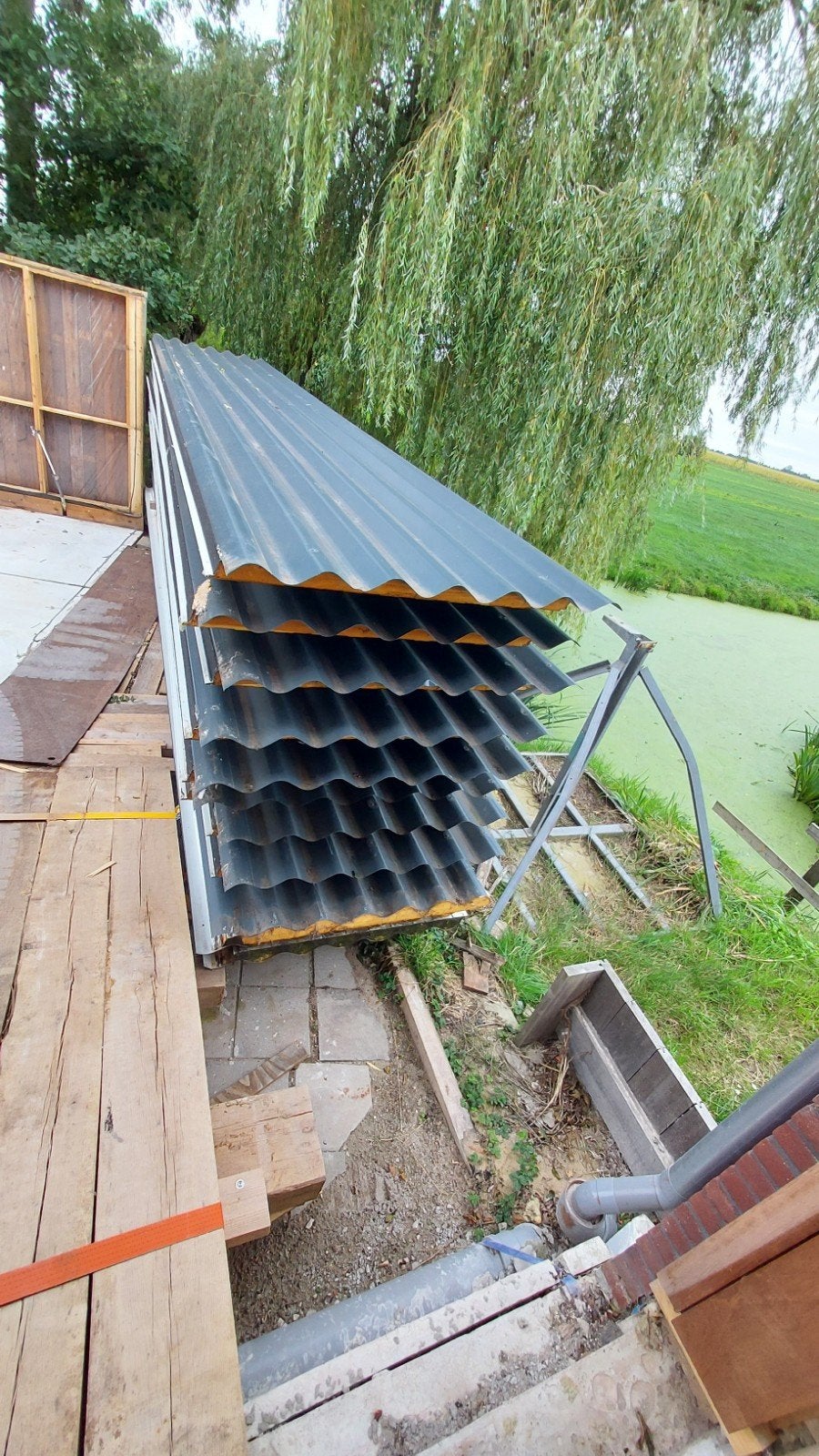 geisoleerde dakplaten gebruikt.  sandwichpanelen, Ophalen, Zo goed als nieuw