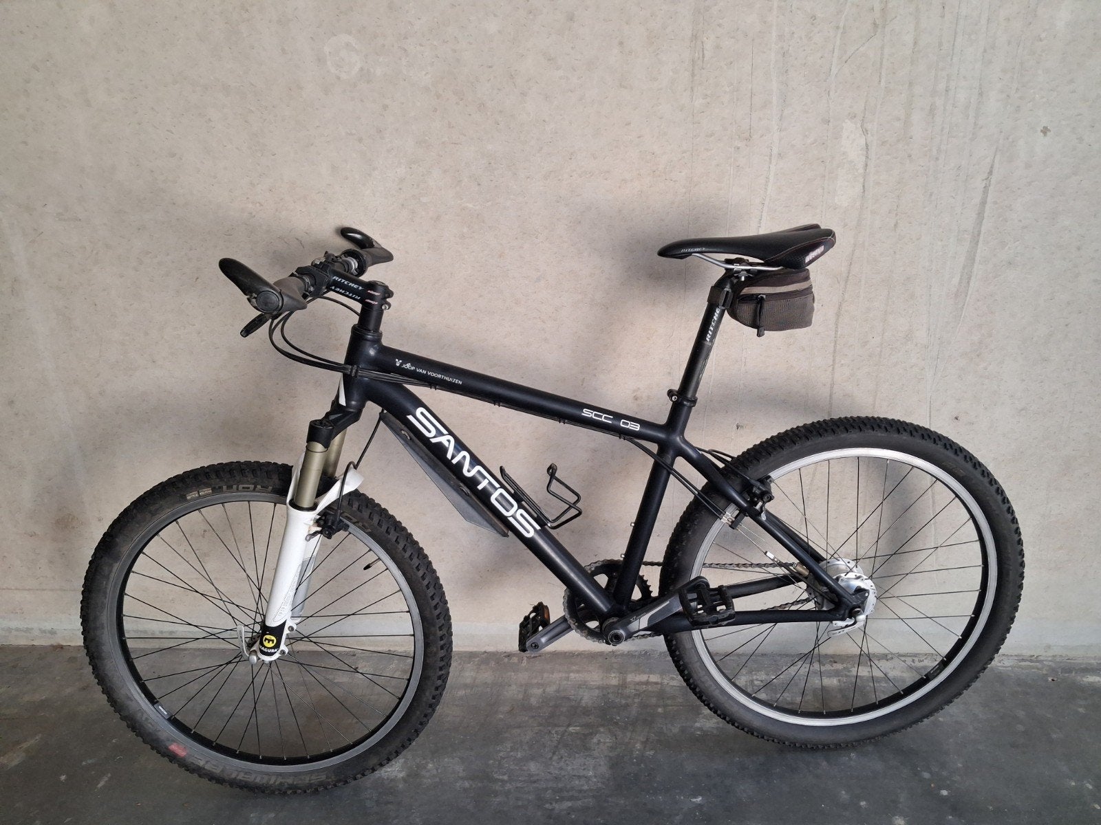 Santos Rohloff naaf 26 inch wielen voorvork onderhoud nodig, Gebruikt, 10 tot 15 versnellingen, Velgrem, Minder dan 49 cm