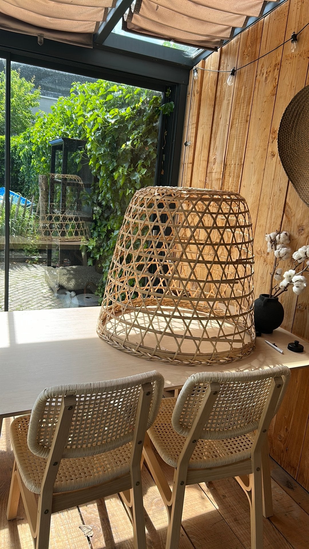 Rotan lampenkap / decoratie, Ophalen, Zo goed als nieuw