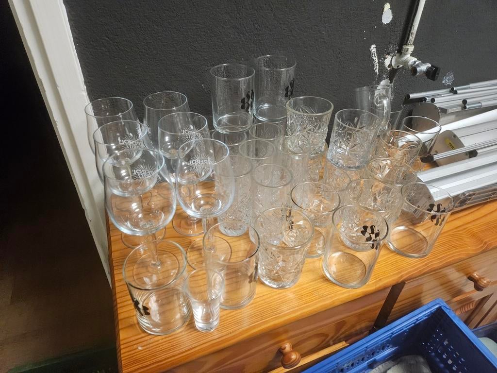 Partij glaswerk whiskey/bier/wijn glazen, Verzamelen, Glas en Borrelglaasjes, Ophalen of Verzenden, Overige typen