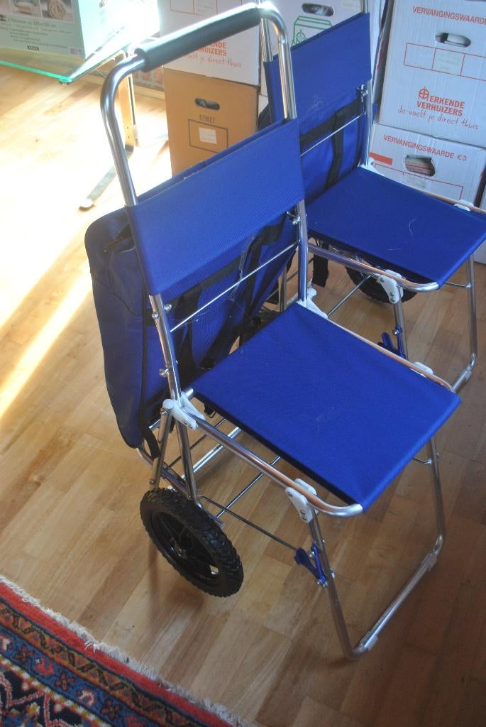 Trolley met zitje, boodschappenwagen, Ophalen, Zo goed als nieuw