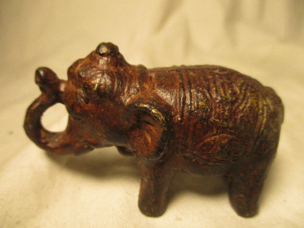 antiek klein ijzer olifant beeldje, Ophalen of Verzenden