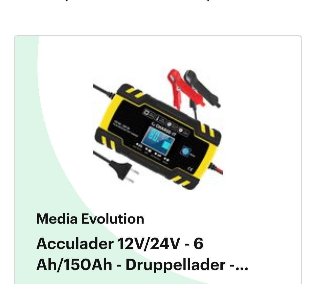 Media Evolution Acculader 12V/24V - 6Ah/150Ah - Druppellader, Nieuw