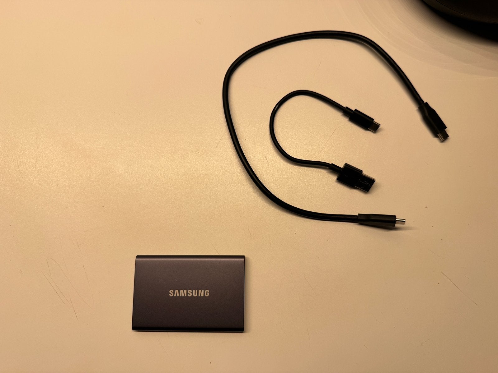 Samsung T7 SSD 1TB, Ophalen of Verzenden, Zo goed als nieuw, Laptop, USB