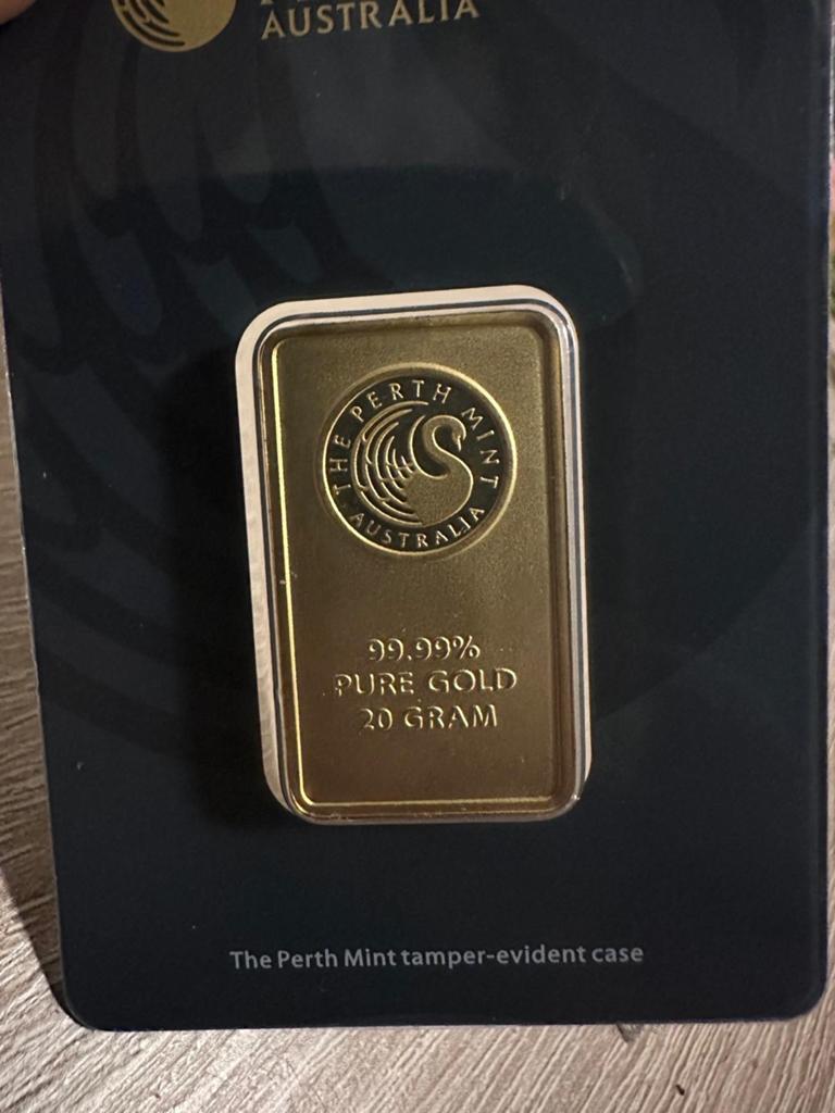 20 gram Perth Mint 99.99% Puur Goud Baar, Ophalen of Verzenden, Goud