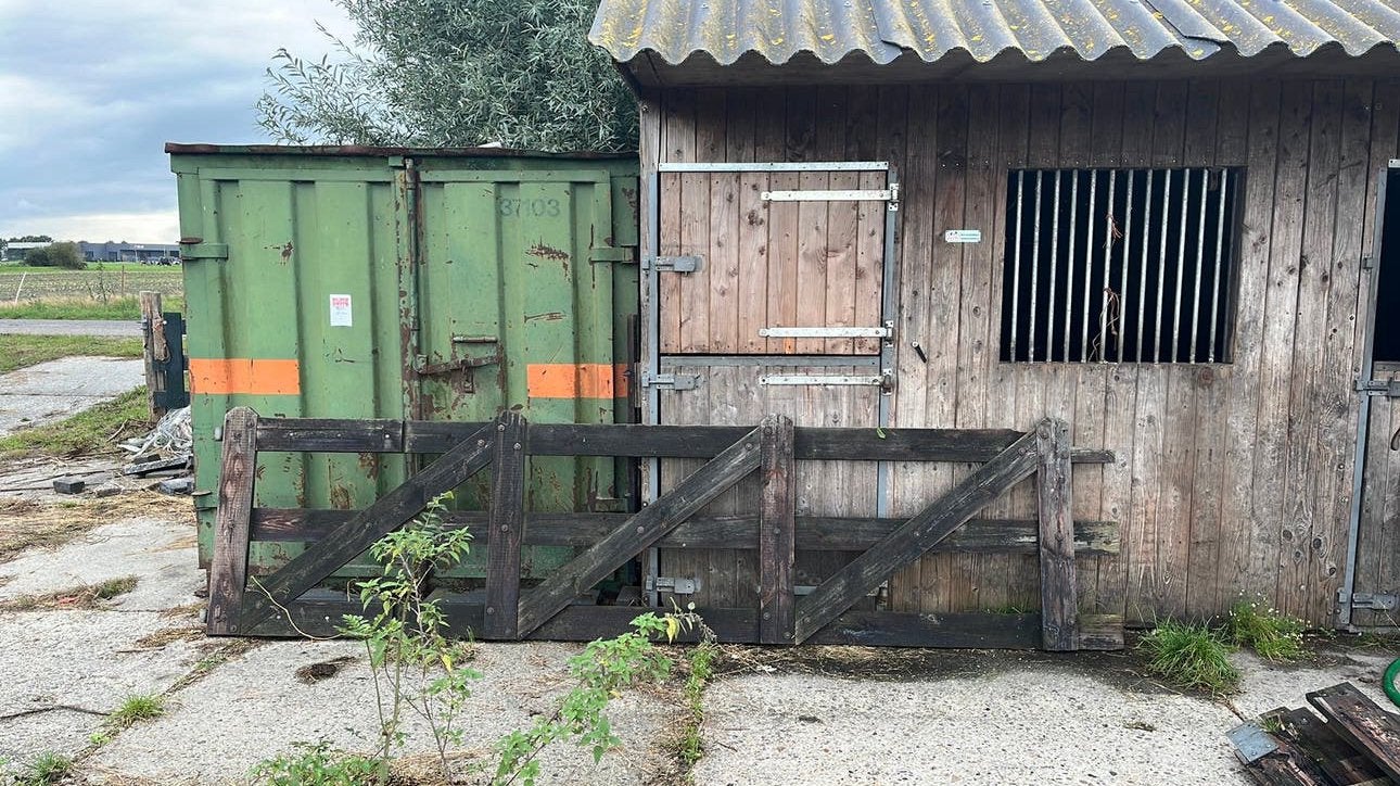 Houten hek, 395 breed, Ophalen, Gebruikt, Hout, Overige typen