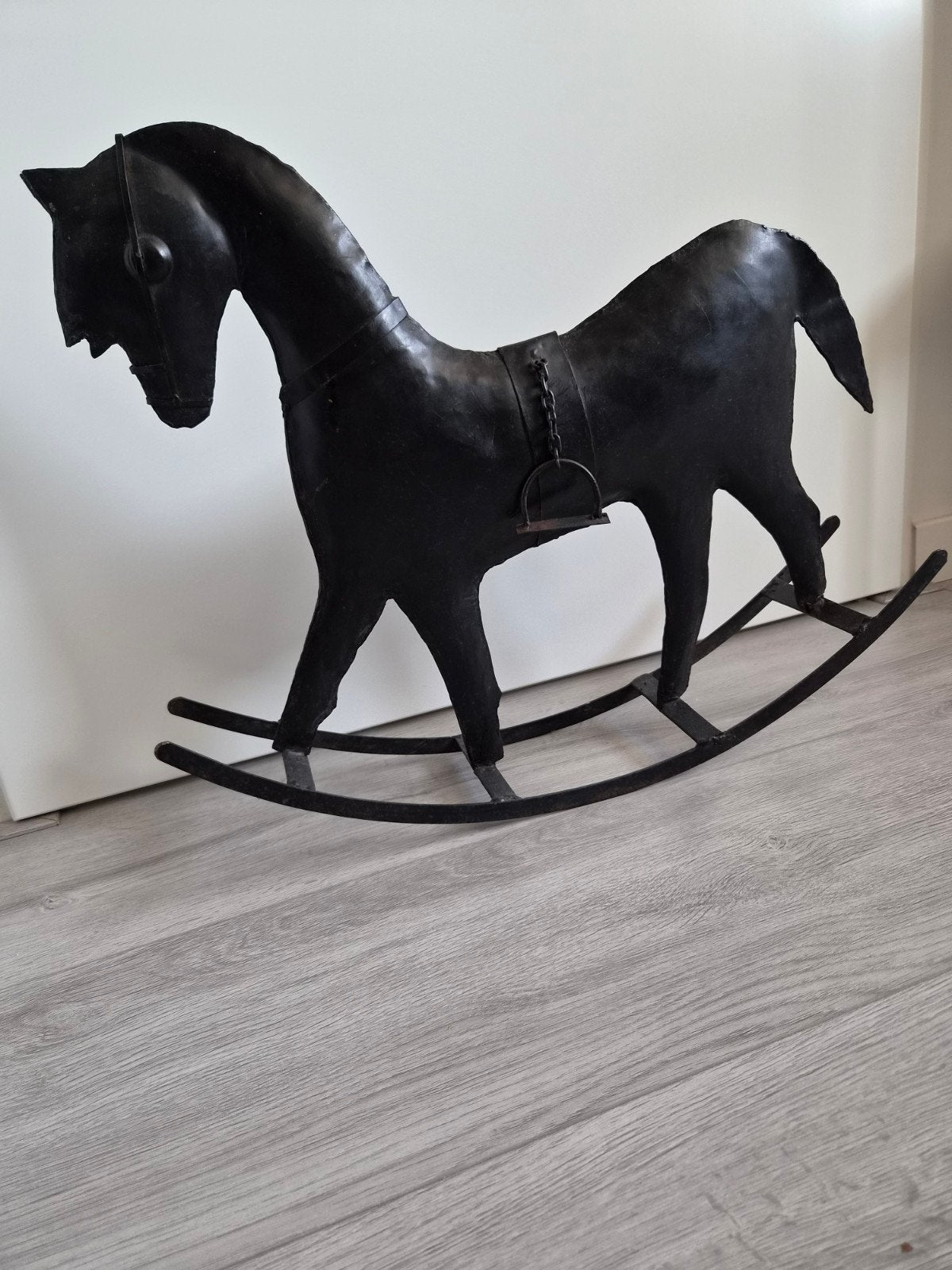 Vintage metalen paard - Decoratief object, Ophalen of Verzenden