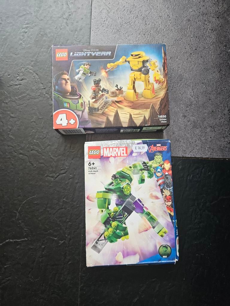 Lego Lightyear en Lego Marvel Hulk Mech Armor, Ophalen of Verzenden