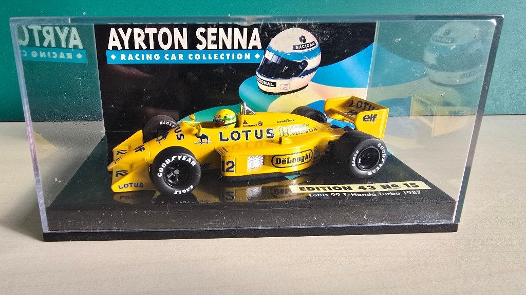 Ayrton Senna - Lotus 99T Honda Turbo 1987, Ophalen of Verzenden, Zo goed als nieuw, Auto, MiniChamps