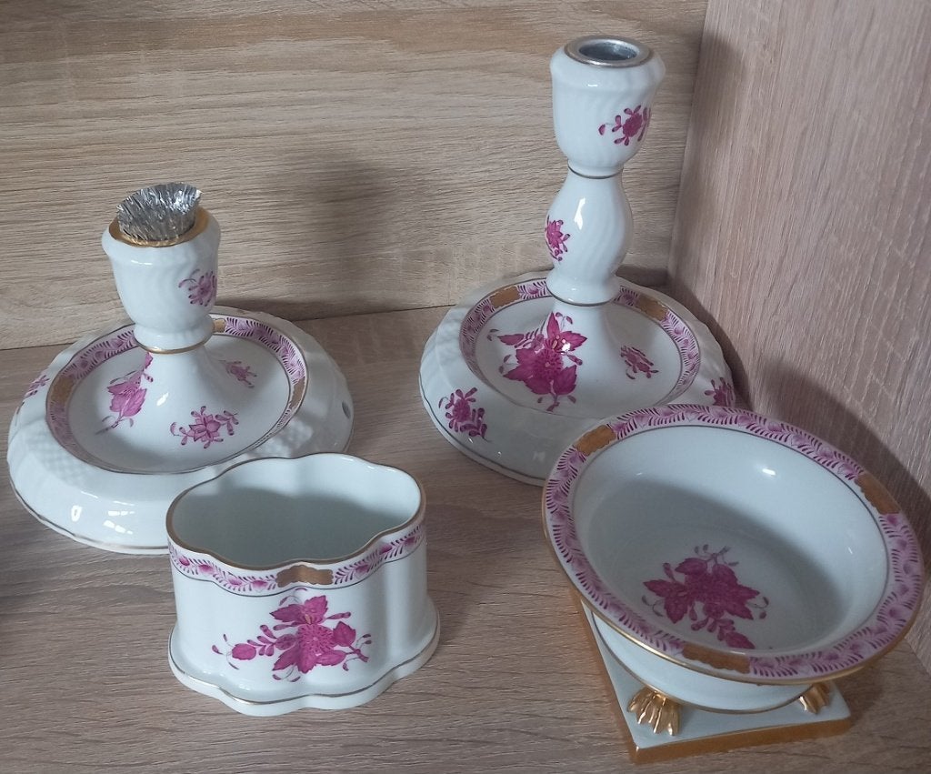 herend 2 kandelaren lepelbakje, klauwpotje, Ophalen of Verzenden