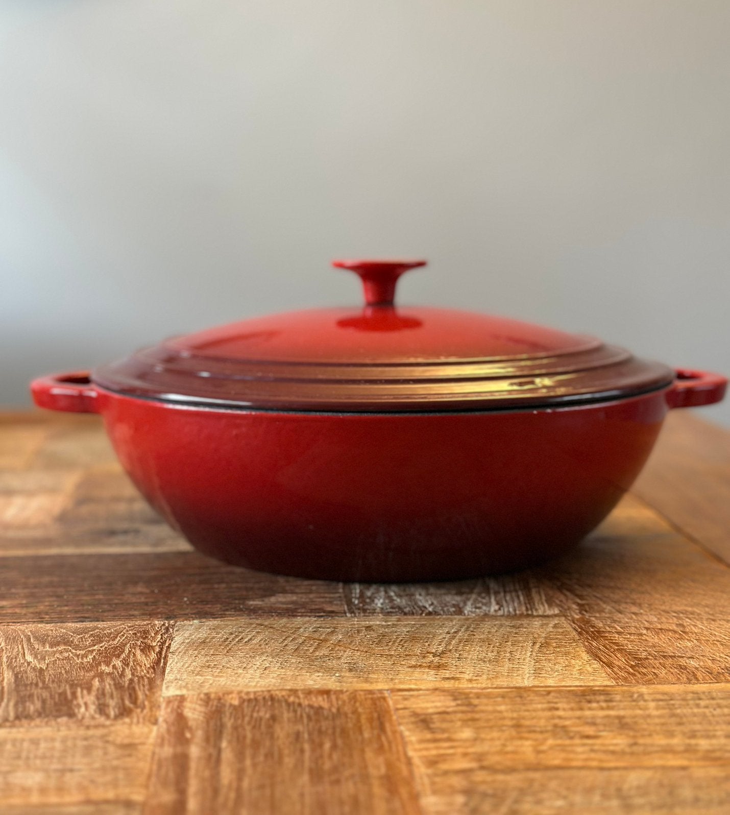 Braadpan Cookitt  gietijzer rood, Ophalen, Met deksel, Zo goed als nieuw, Overige merken