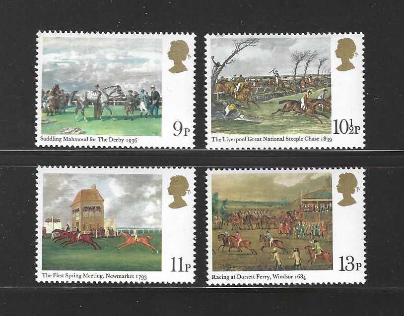 Engeland 793-796 paarden Derby  wedstrijd 1979 postfris, Verzenden, Postfris, Dier of Natuur