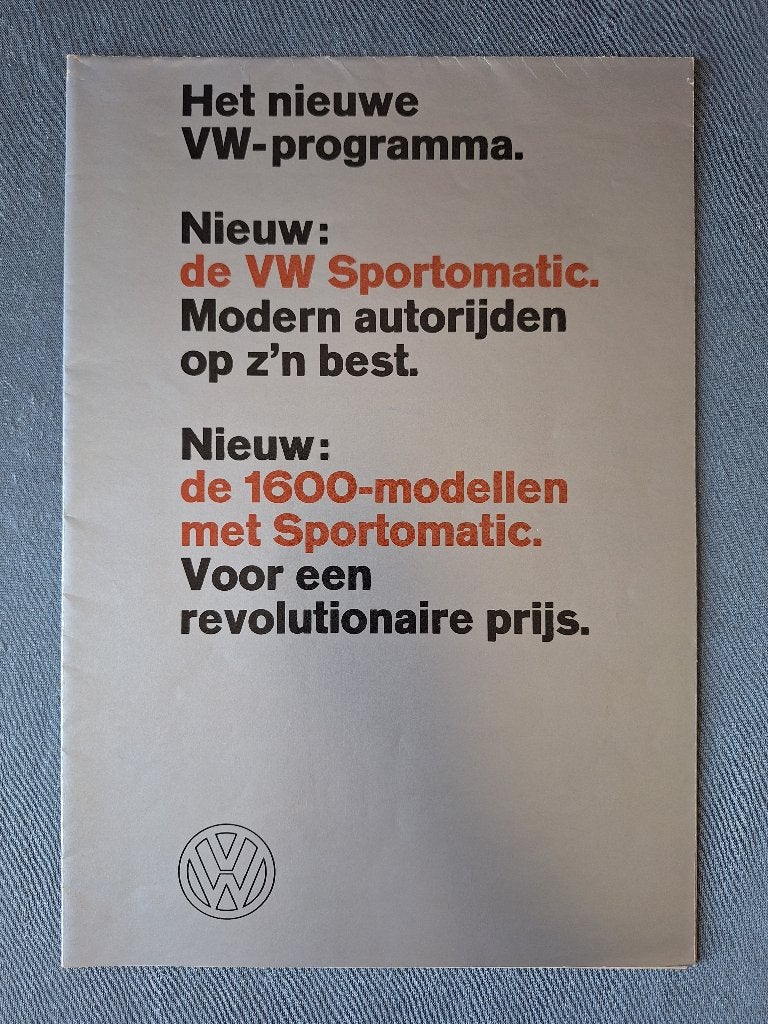 Brochure VW SPORTOMATIC - 1967 NL, Verzenden, Gelezen, Volkswagen