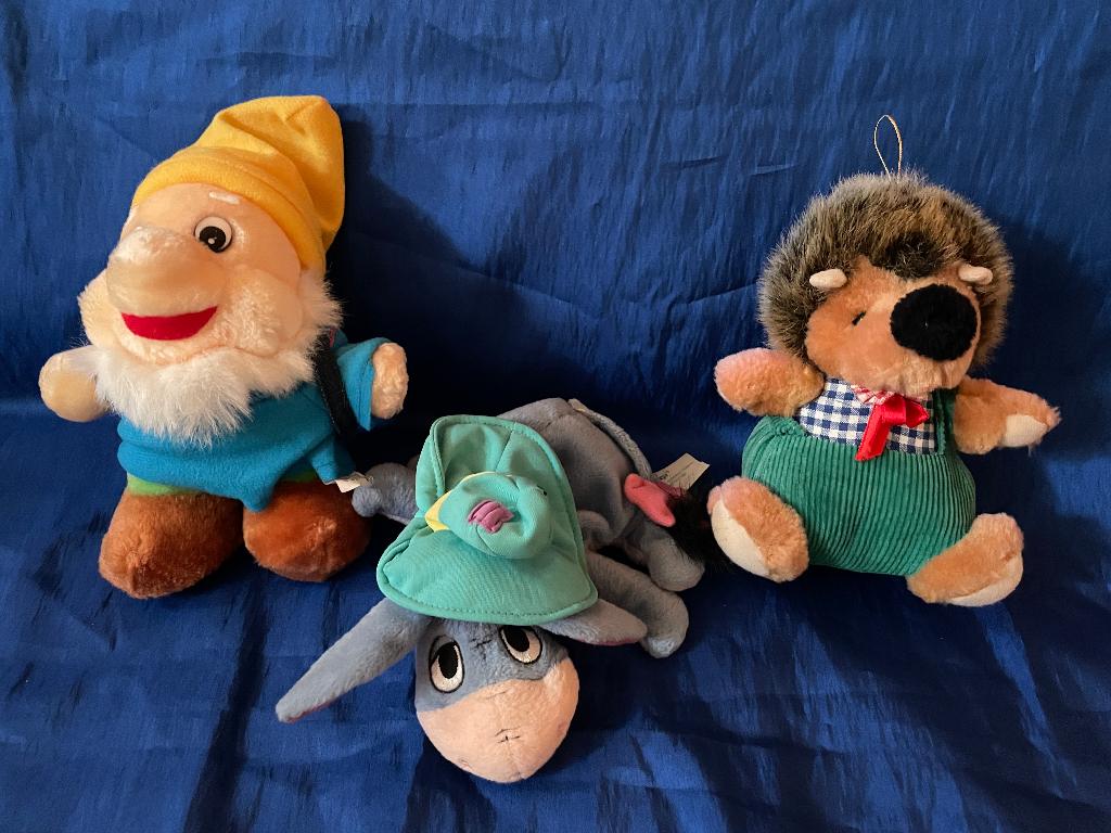 3 Knuffels, Gebruikt, Overige typen, Middelgroot (20 tot 80 cm), Verzenden