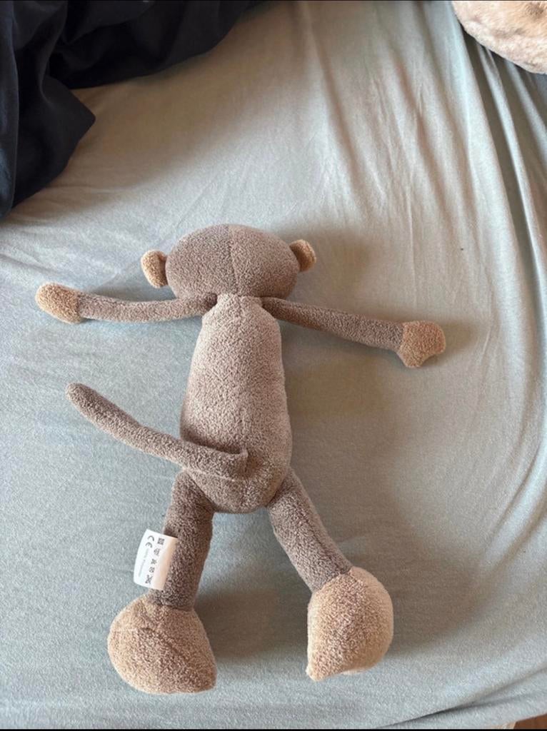 Leuke knuffel aap - Ideaal voor kinderen, Ophalen of Verzenden, Zo goed als nieuw, Middelgroot (20 tot 80 cm), Bruin