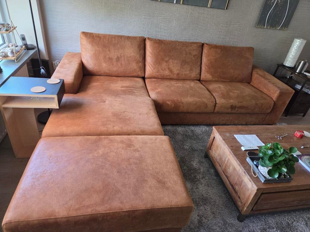 2,5 zits + chaise longue + poef van Pronto Wonen, Ophalen, Gebruikt