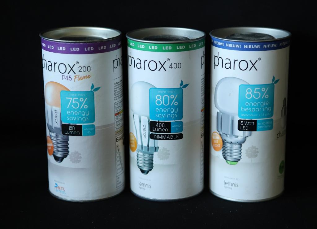 3 Pharox ledlampen, 30 tot 60 watt, Led-lamp, Nieuw, E27 (groot)
