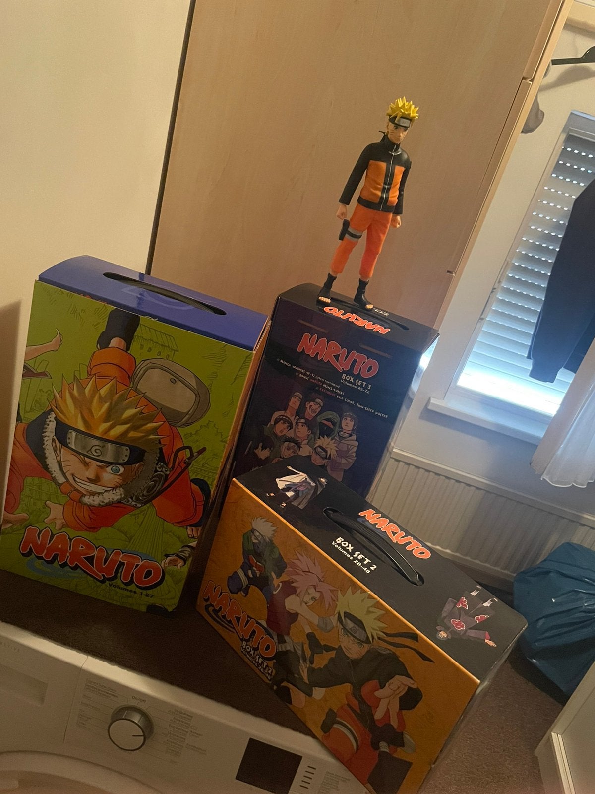 Naruto Boxset 1, 2, en 3 + gratis figure, Ophalen, Zo goed als nieuw