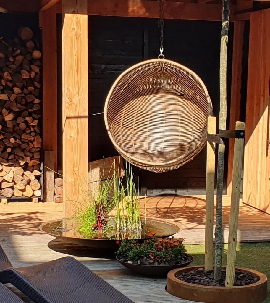 XXL Boho Rotan Hangstoel, Haans Lifestyle, Ophalen, Gebruikt, Rotan