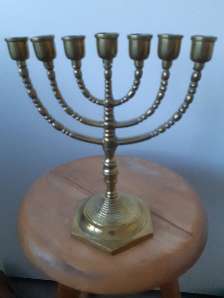 Joodse kandelaar, menora, Ophalen of Verzenden, Koper of Brons