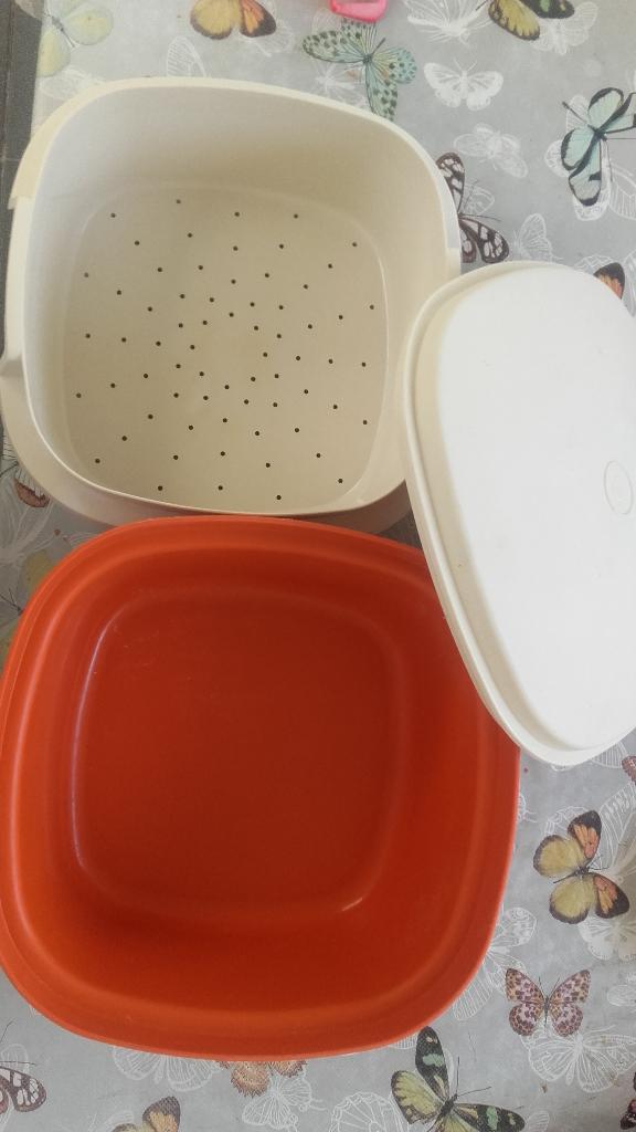 Tupperw. bak, inzet, deksel, 10 euro, Ophalen of Verzenden, Nieuw, Rood, Overige typen