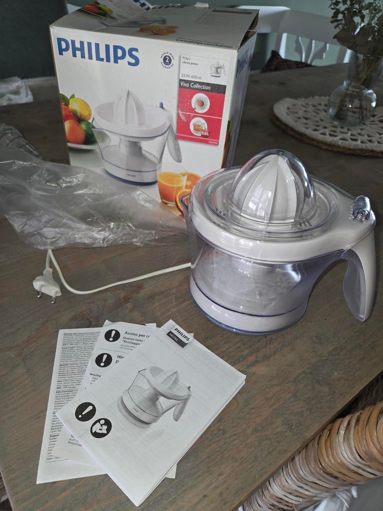 Philips citruspers als nieuw!, Witgoed en Apparatuur, Juicers, Ophalen, Zo goed als nieuw, Citruspers