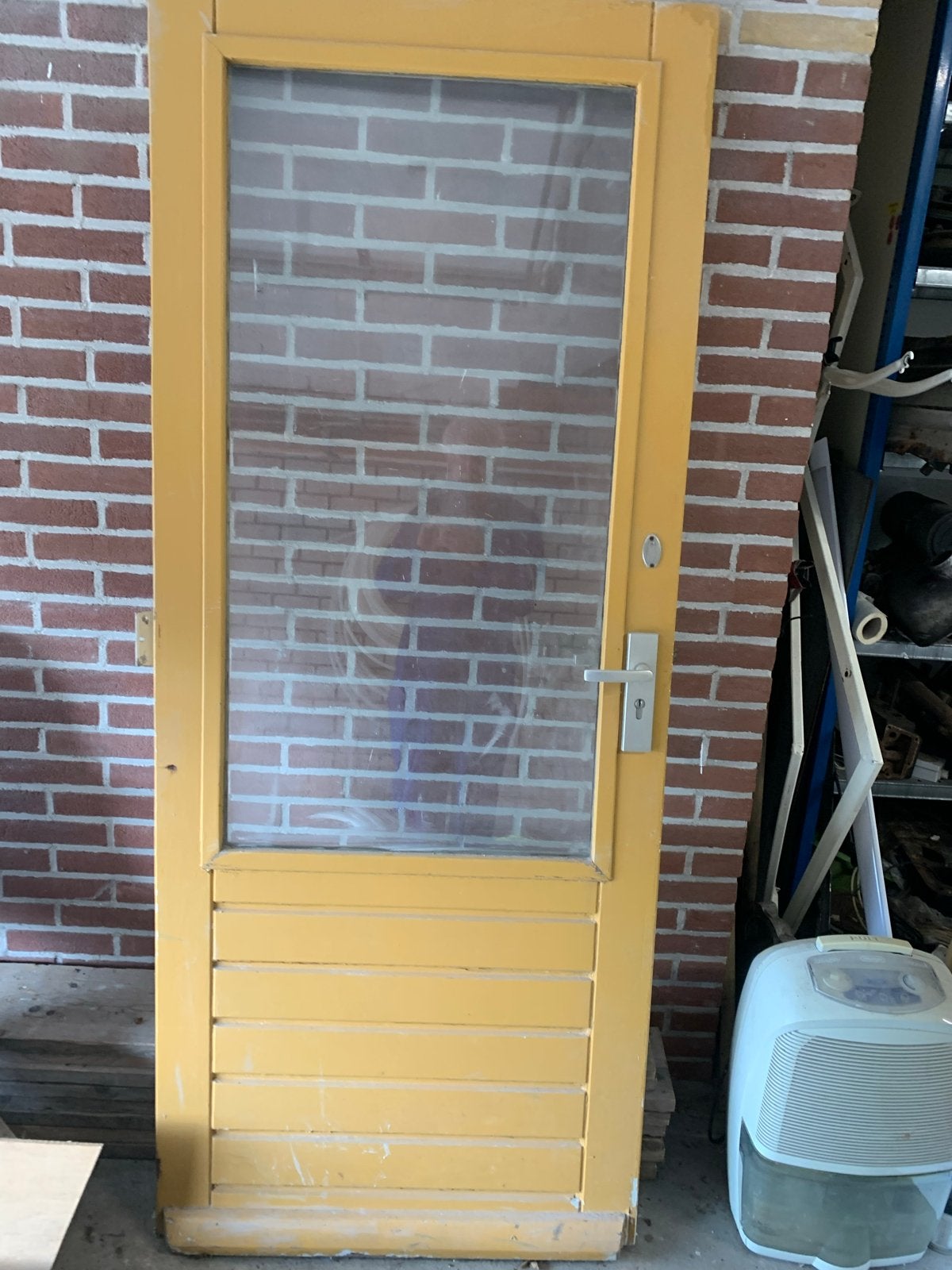 Buitendeur met isoglas 201x83cm, Ophalen, Gebruikt, 80 tot 100 cm, Buitendeur