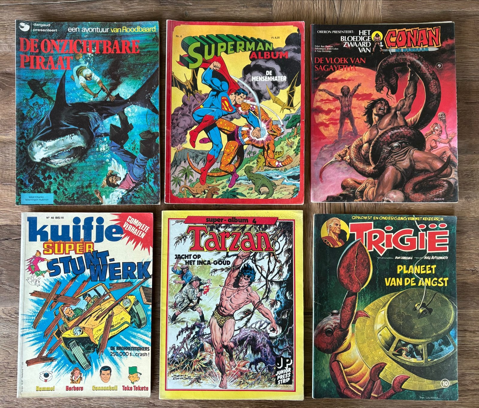 Diverse stripboeken: Paulus, Jippo, Superman, Smurfen en mee, Boeken, Meerdere stripboeken, Ophalen, Gelezen