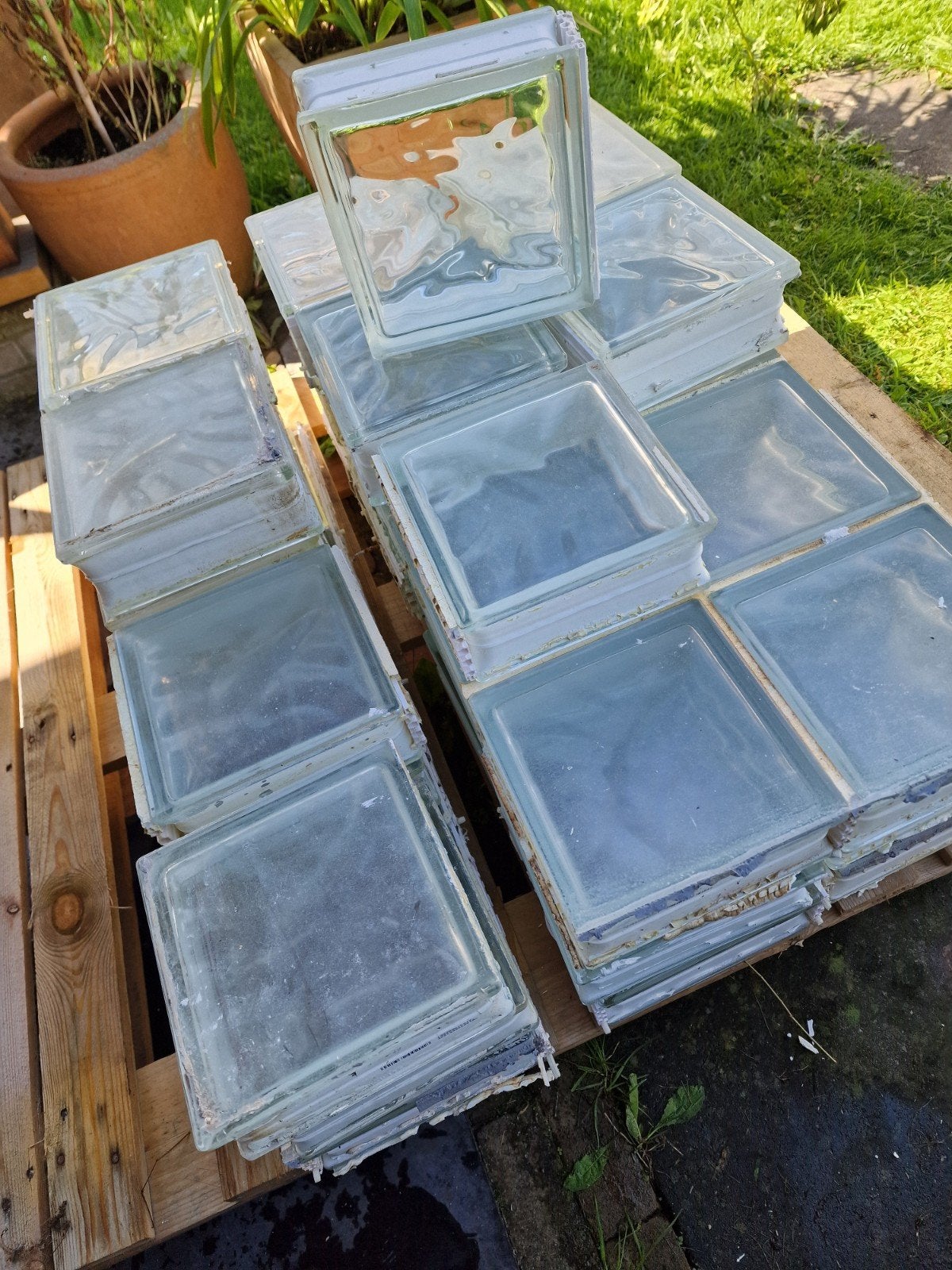 Glazen bouwstenen / Glasblokken, Ophalen, Gebruikt, Minder dan 80 cm, Minder dan 80 cm
