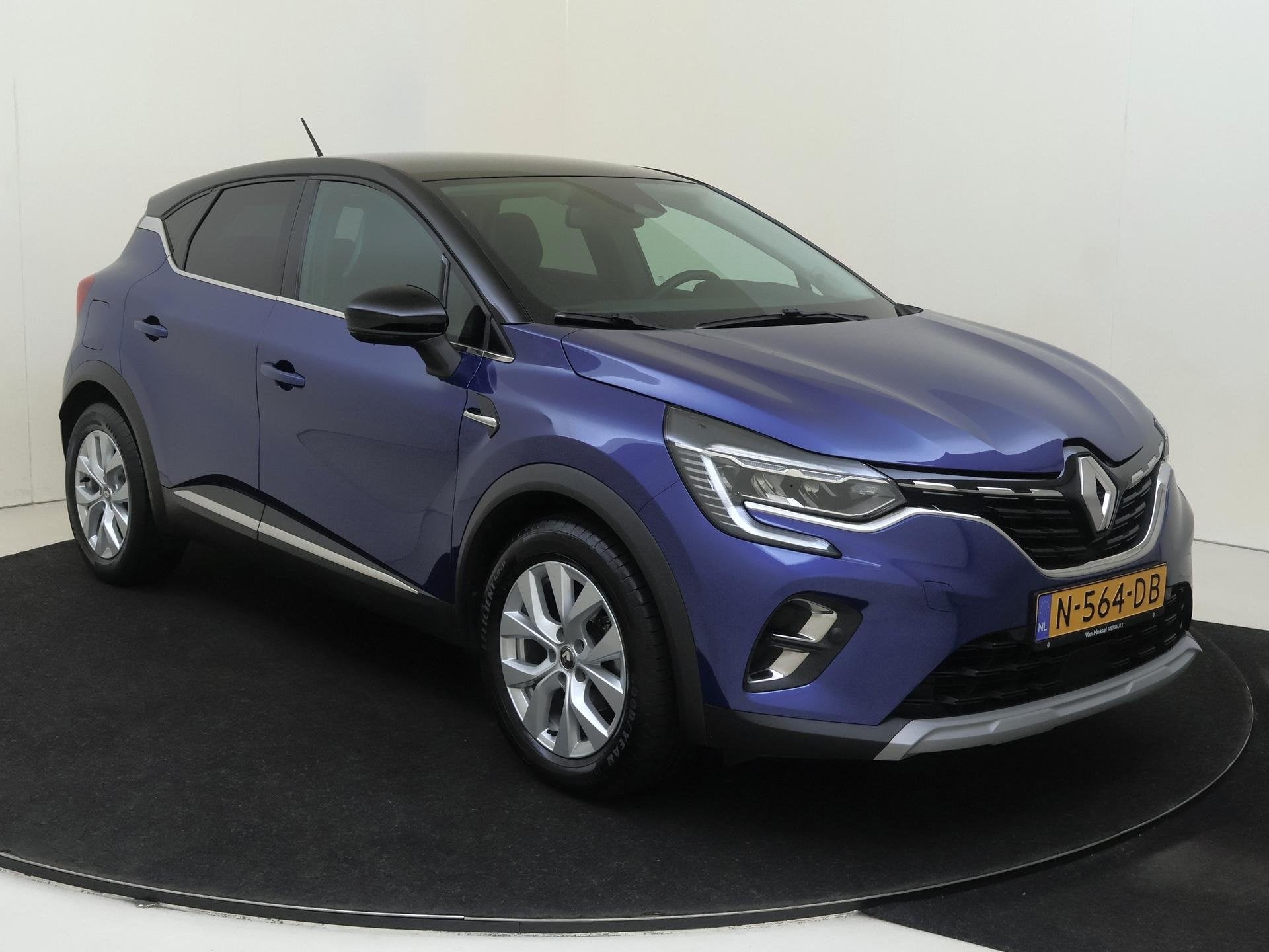 Renault Captur 1.0 TCe90 Intens | Navigatie | Parkeersensore, Auto's, Voorwielaandrijving, Dealer onderhouden, Euro 6, Blauw