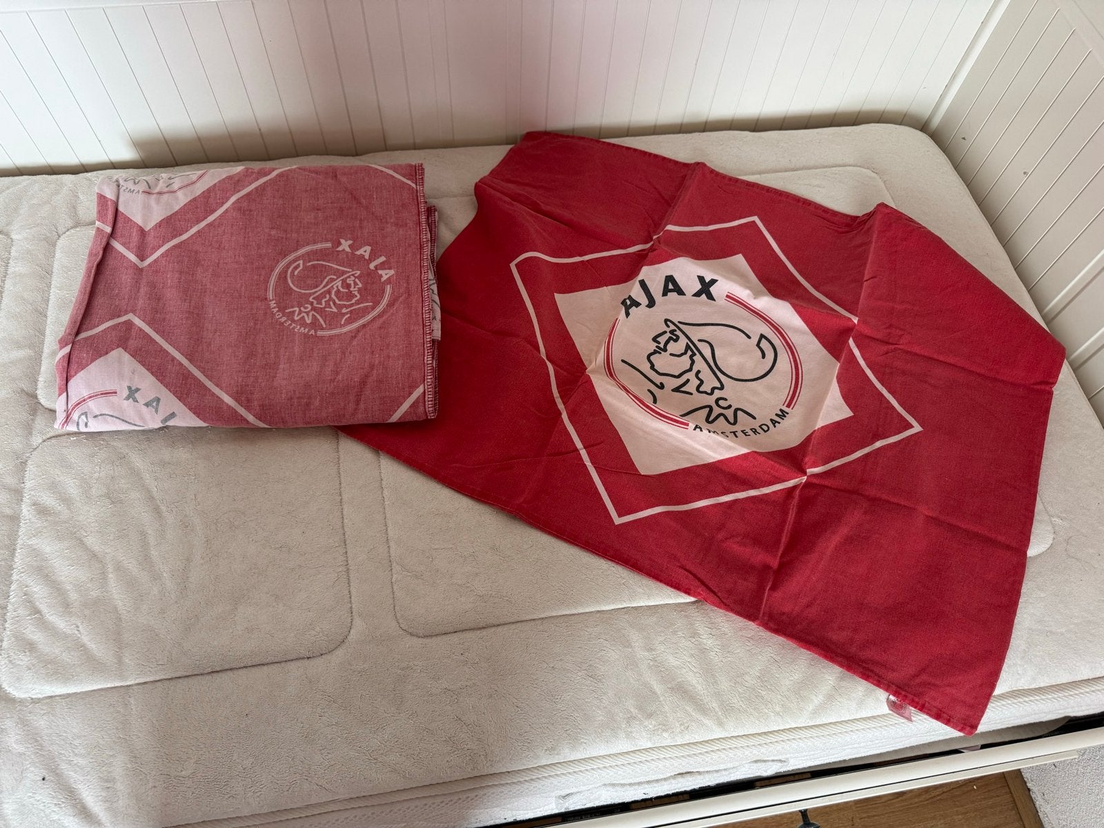 Ajax 1-persoons dekbedovertrek, Gebruikt, Eenpersoons, Dekbedovertrek, Ophalen of Verzenden