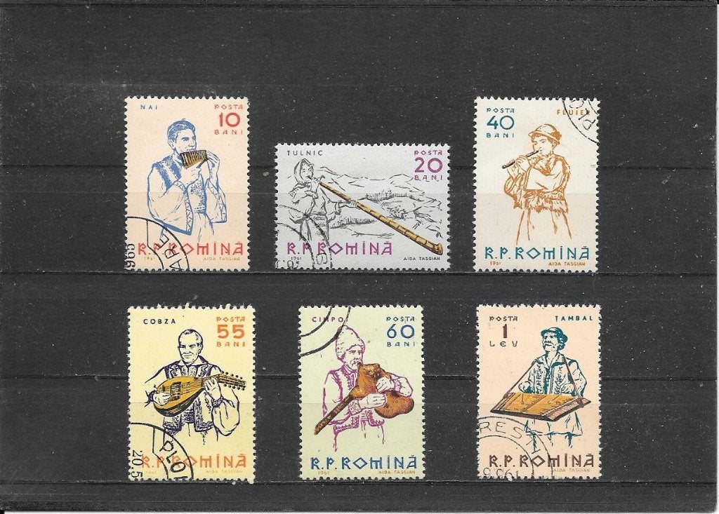 Roemenië muziekinstrumenten, Ophalen of Verzenden, Overige landen, Gestempeld