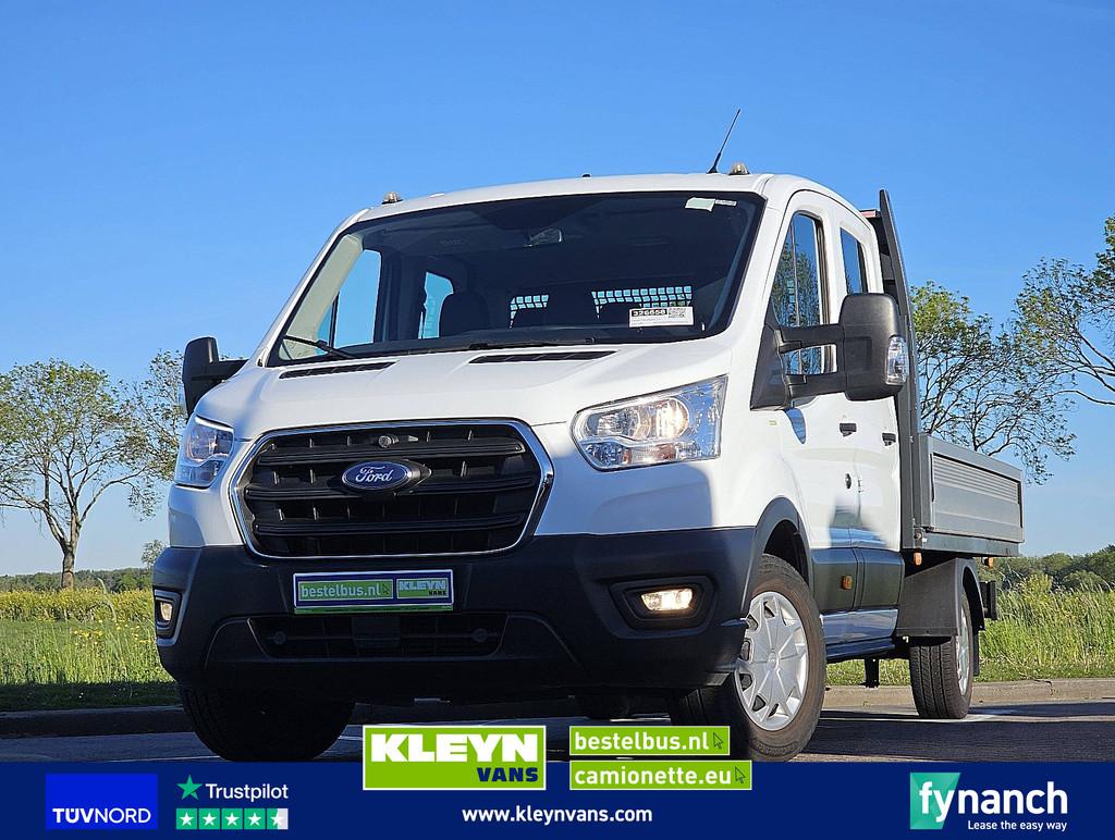 FORD TRANSIT 2.0 dub.cab open-laadbak, Auto's, Bestelauto's, Gebruikt, Euro 6, 7 stoelen, Wit