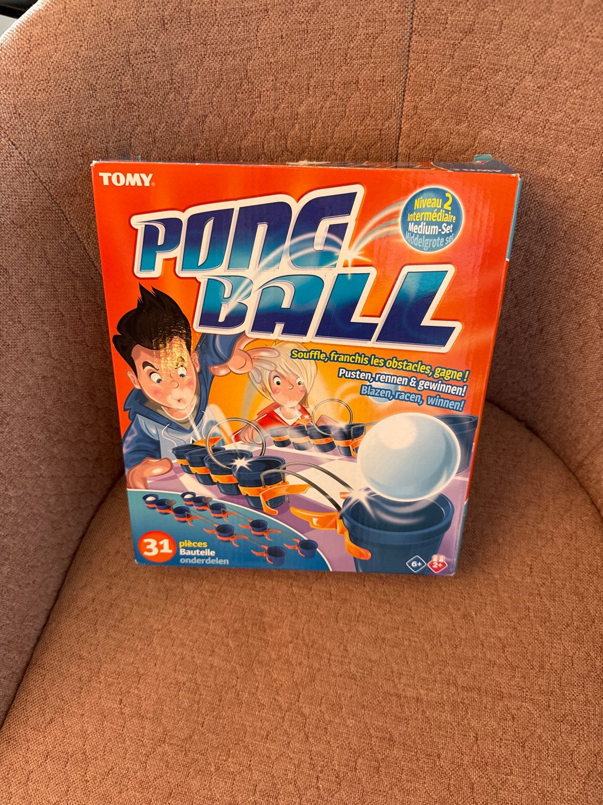Tomy Pong Ball Spel - Blaas en Race naar de Overwinning!, Ophalen of Verzenden, Zo goed als nieuw, Jongen of Meisje