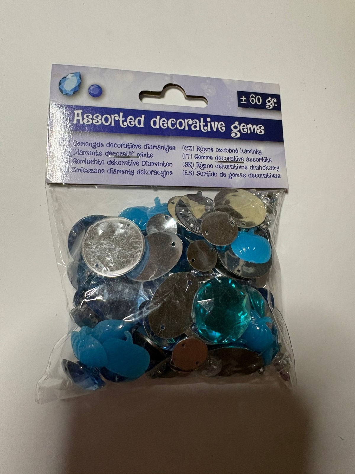 Blauwe decoratie steentjes 2, Ophalen of Verzenden, Zo goed als nieuw