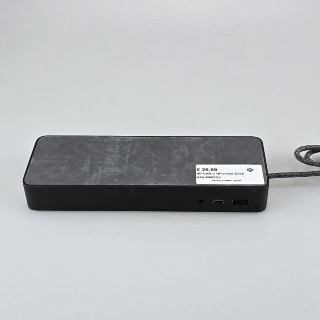 HP USB-C Universal Dock HSA-B005DS, HP, Gebruikt, Support@hp.com, 1501 Page Mill Road
Palo Alto, CA 94304
USA